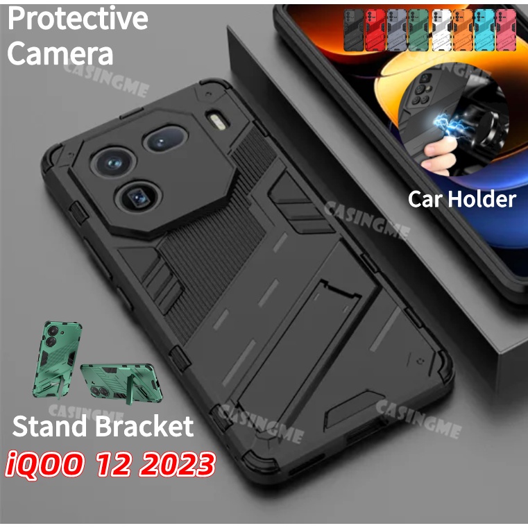 Ốp Điện Thoại Nhựa Cứng Chống Sốc Có Giá Đỡ 3d Bảo Vệ Cho iqoo 12 2023 iqoo 12 5g iqoo12 11 iqoo11 4