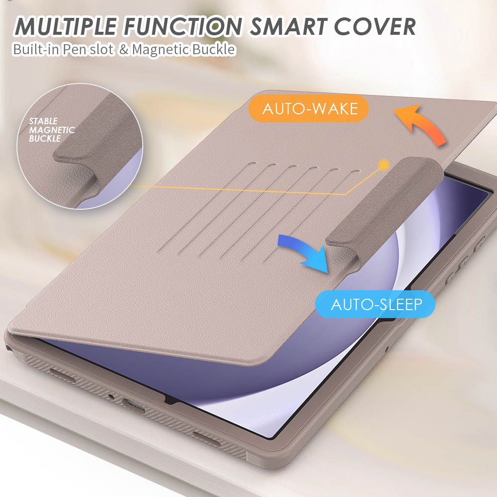 Bao Da Máy Tính Bảng pc Cứng Nắp Lật Nam Châm Có 6 Ngăn Đựng Thẻ Cho samsung galaxy tab a9 plus 11 inch 2023 tab a8 10.5