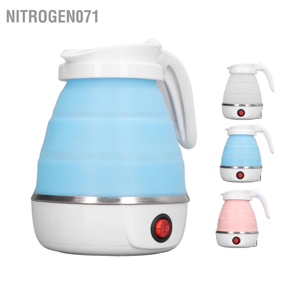 Nitrogen071 Gấp Điện 0.6L 400W Phích Cắm US 110V Ốp Nước Nóng Ấm Siêu Tốc Cho Cà Phê Sữa Trà Sôi