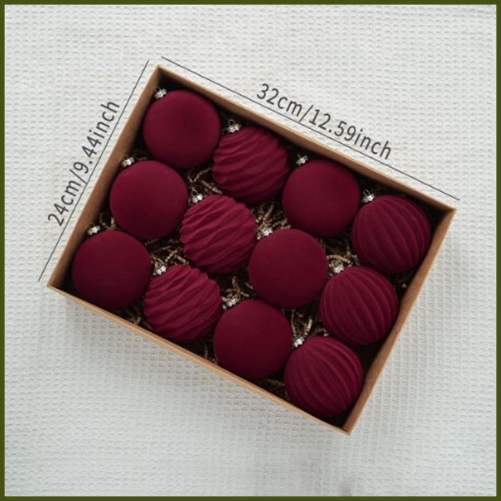 Set 12 Quả Châu Trang Trí Cây Thông Noel