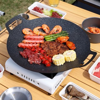 Chảo nướng đá Hàn Quốc, chảo nướng thịt BBQ chống dính dùng được cho mọi loại bếp