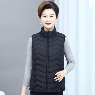 Áo gile phao trung niên nữ MÀMA cho mẹ 60 70 tuổi mùa đông lạnh hàng Quảng Châu cao cấp làm quà tặng bà và mẹ