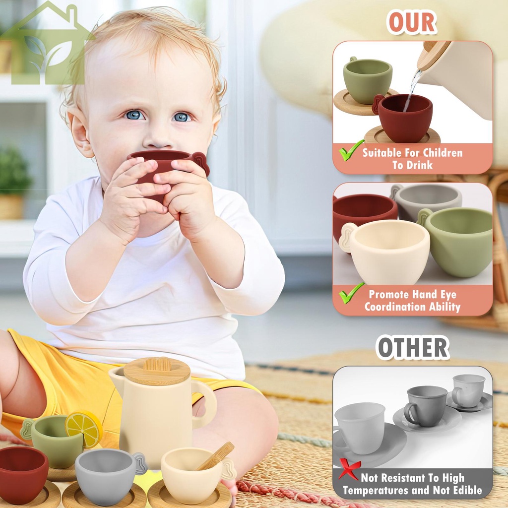 Bộ 14 Món Đồ Chơi Mô Phỏng Ấm Trà Chiều Cho Trẻ Em shopabc6962