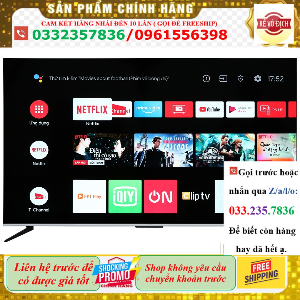 Android Tivi TCL 65P737 4K 65 inch /