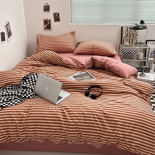 Bộ chăn ga gối REE Bedding CTC252 M5 SỌC ĐỎ đủ size giường nệm