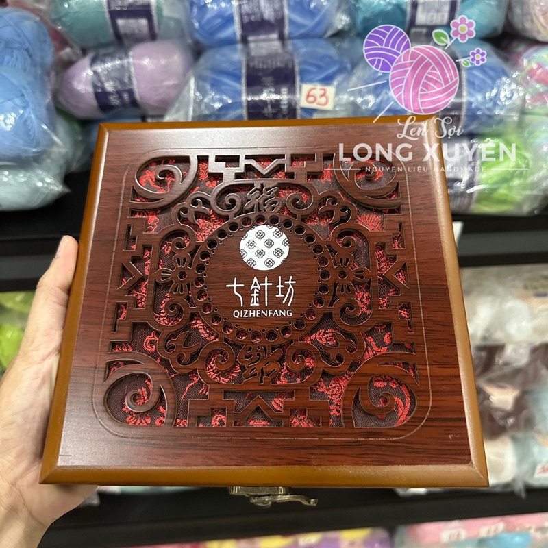 Hộp gỗ đựng kim móc Thất Châm Phường