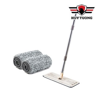 Cây lau nhà mâm chữ nhật dẹp, thiết kế thông minh xoay 360 độ - Huy Tưởng