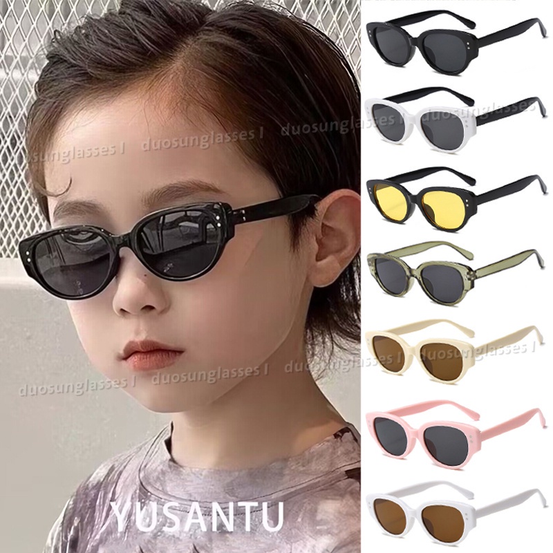 Mới Kính Mát Hình Mắt Mèo Phong Cách Hàn Quốc Chống Tia uv Cho Bé
