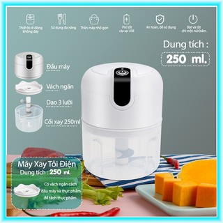 Máy xay mini tỏi ớt - Máy xay tỏi ớt đa năng sạc điện - Máy xay mini cầm tay dung tích