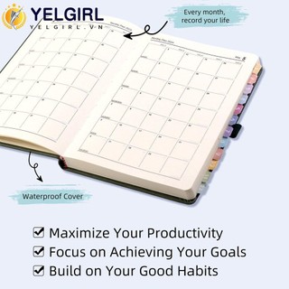 Yelgirla lịch lên kế hoạch hàng ngày lên kế hoạch làm việc hàng ngày khổ a5 2024