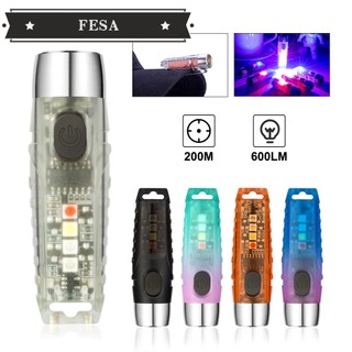 Đèn Pin Asafee S12 LED Mini 400 / 600LM Chống Thấm Nước Sạc USB 11 Chế Độ Kèm Kẹp Tiện Dụng