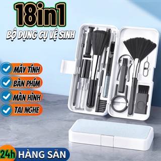 [HÀNG SẴN] Bộ Dụng Cụ Vệ Sinh Laptop - Máy tính - Bàn Phím - Tai Nghe Airpod Đa Năng 18 in 1 Siêu Nhỏ Gọn