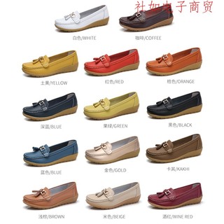 Giày Lười Da Thời Trang Cho Nữ Size 35-44