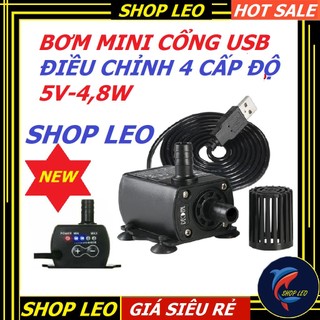 BƠM MINI USB 5V-4,8W (300L/H) ĐIỀU CHỈNH ĐƯỢC LƯU LƯỢNG- BƠM KHÔNG CHỔI THAN