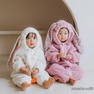 Halloween Quần Áo Cho Bé Dài Tay Có Mũ Trùm Đầu Tai Thỏ Động Vật Áo Liền Quần Trang Phục Hóa Trang Cho Bé Trai Bé Gái