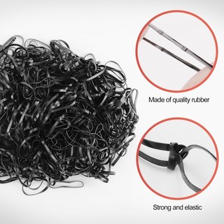 500 Dây Thun Cao Su Buộc Tóc Màu Đen