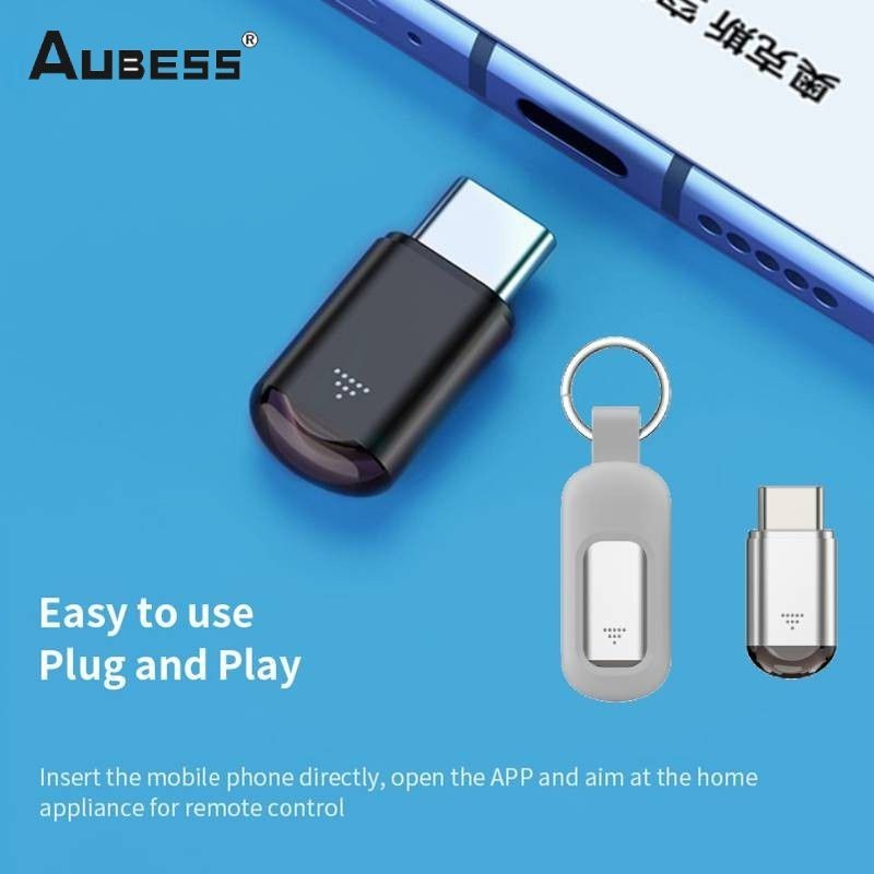 Aubess Type-c Micro Usb Smart Ir Điều Khiển Từ Xa Ứng Dụng Điện Thoại Bộ Chuyển Đổi Mini Bộ Phát Hồn