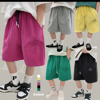 Quần short thể thao bằng cotton dáng rộng dành cho bé trai 9-40kg