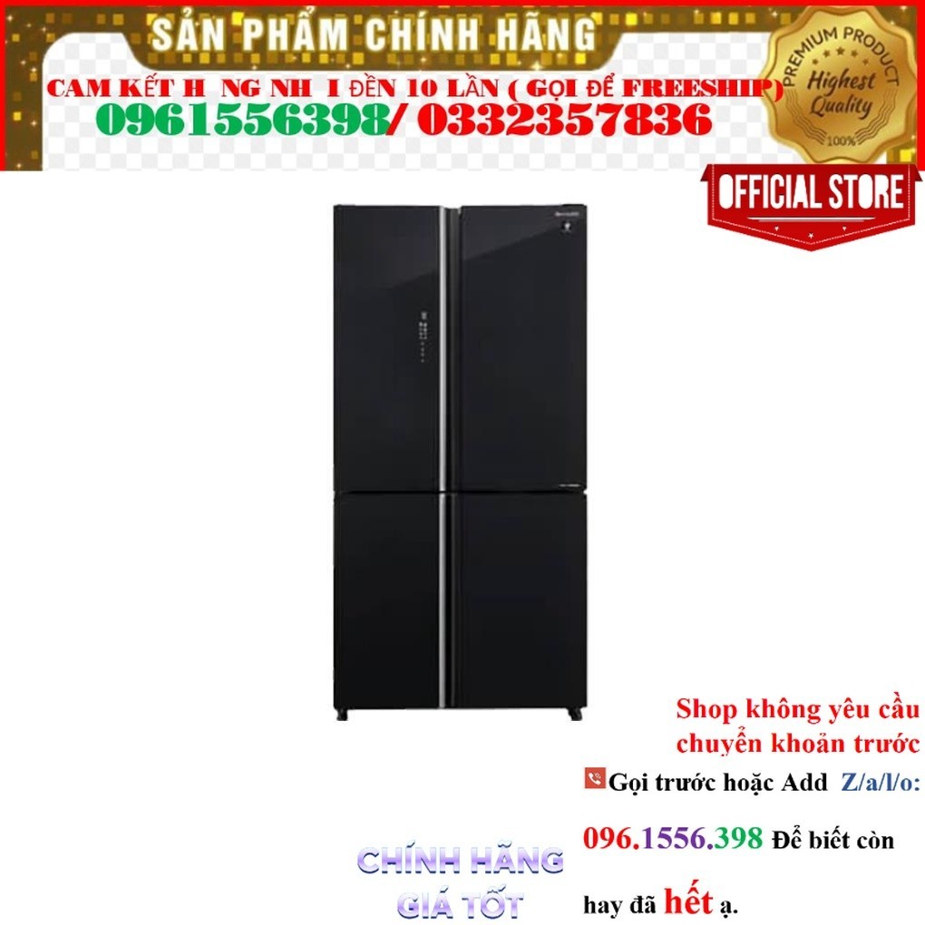 Tủ lạnh Sharp Inverter 572 lít SJ-FXP640VG-BK Màu đen @Sale
