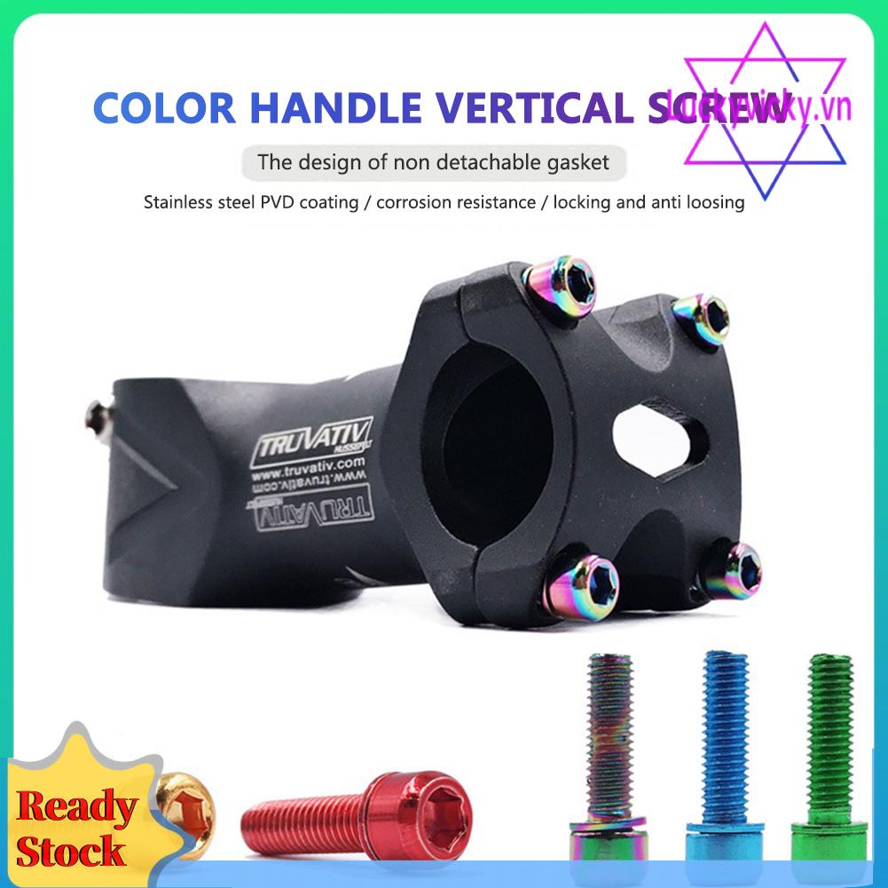 Set 6 Bu Lông m5x18mm Bằng Titan Cho Xe Đạp