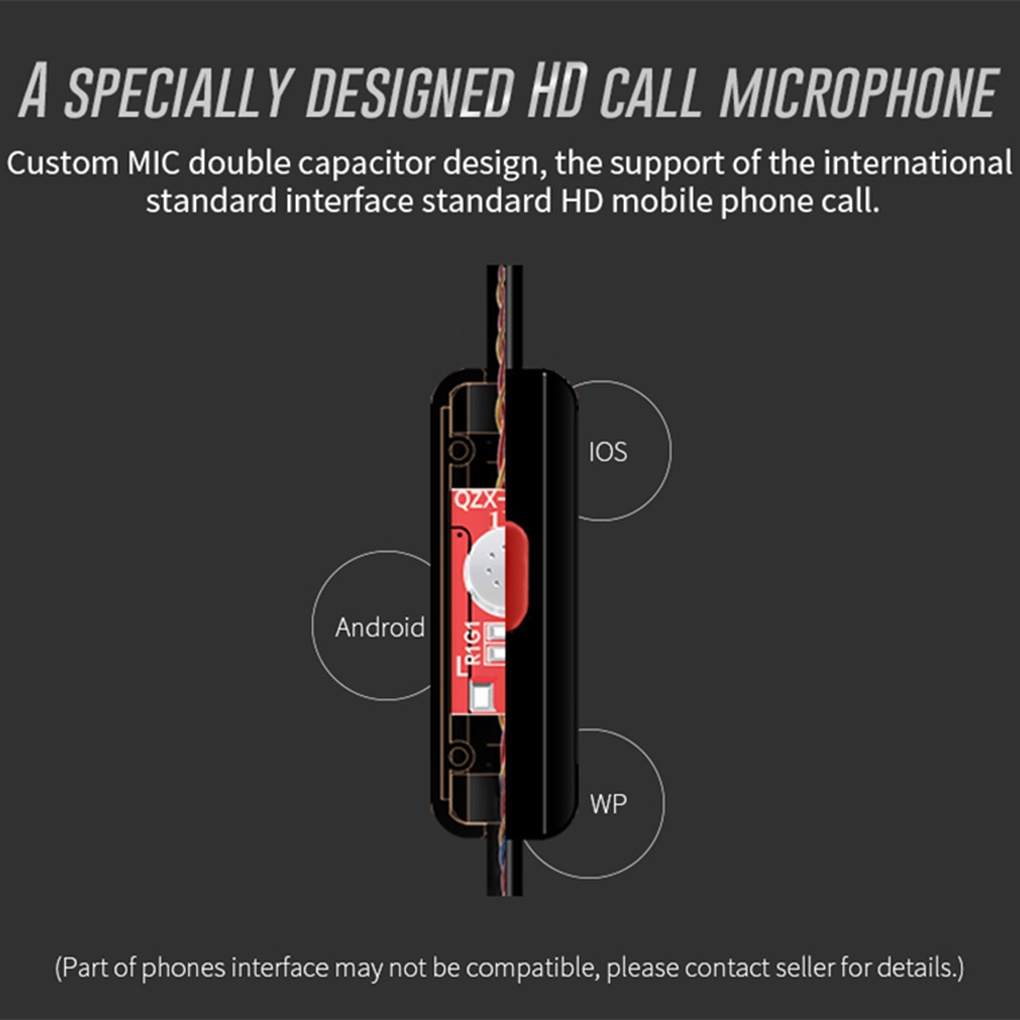 LUSHUO Tai Nghe Nhét Tai Kr Edr1 Edr2 Bằng Kim Loại Có Micro Tiện Dụng