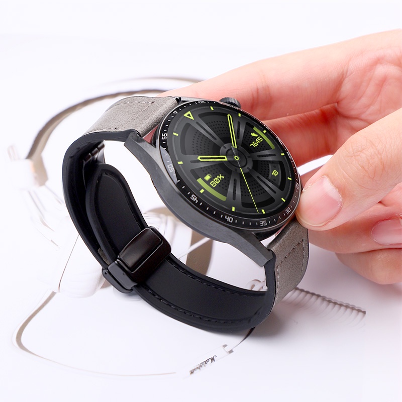Da Dây Đeo Silicon Từ Tính Cho Đồng Hồ Thông Minh samsung watch 6 / 5 / 4 40 44mm 4 / 6 classic 42 43mm 46 47mm 5pro 45mm huawei watch gt 2
