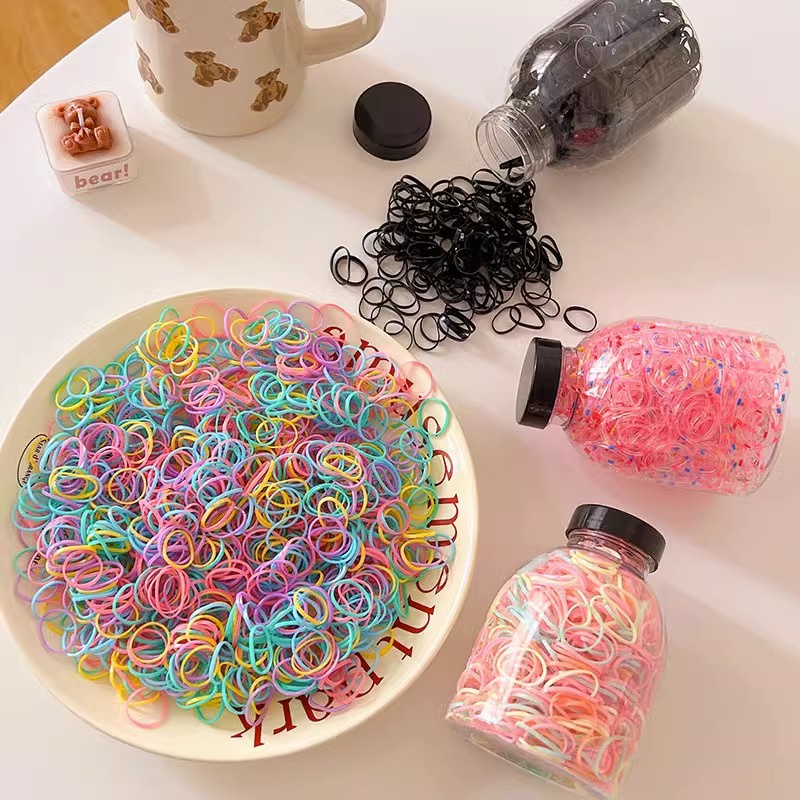 Dây Buộc Tóc Cao Su mini Co Giãn Nhiều Màu Dễ Thương Phong Cách Hàn Quốc Cho Bé Gái