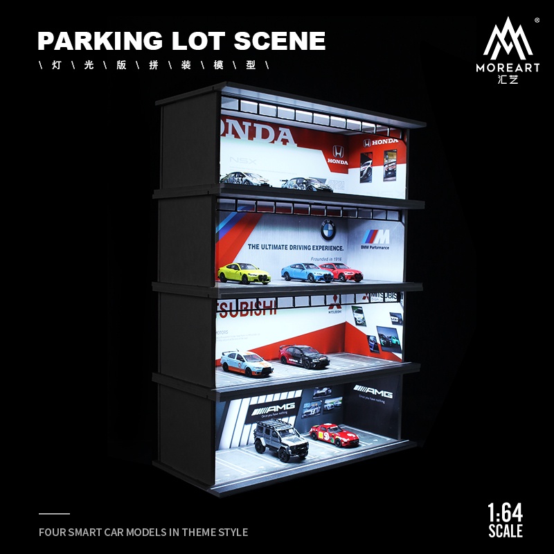 Moreart Mô Hình Lắp Ráp Xe Ô Tô 1: 64 amg / bmw / honda / mitsubishi garage