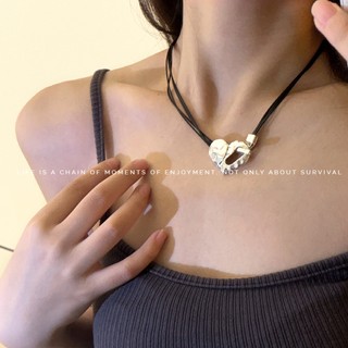 Vòng cổ Nhiều Lớp Mặt Trái Tim Phong Cách bohemian Hàn Quốc