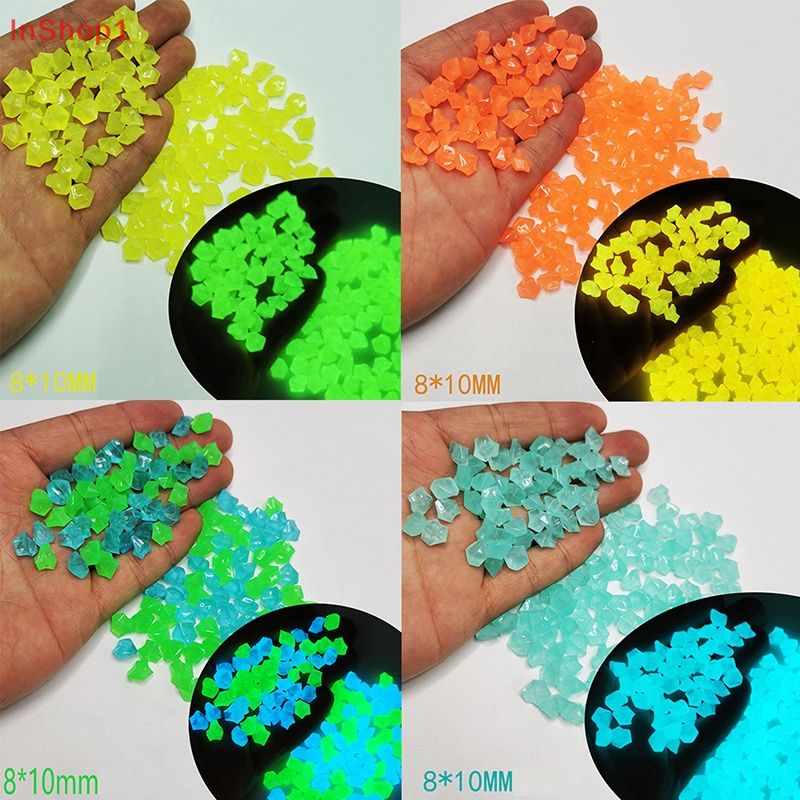 Set 300 Viên Đá Dạ Quang Trang Trí Hồ Cá / Sân Vườn Ngoài Trời