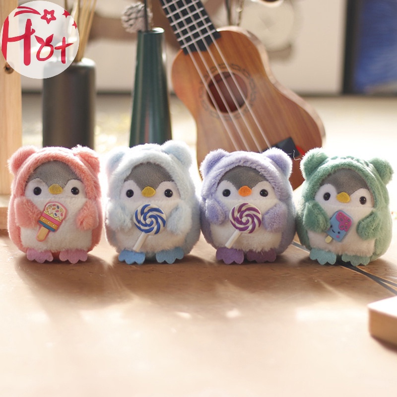Jr Móc Khóa Hình Chim Cánh Cụt Nhồi Bông Đáng Yêu