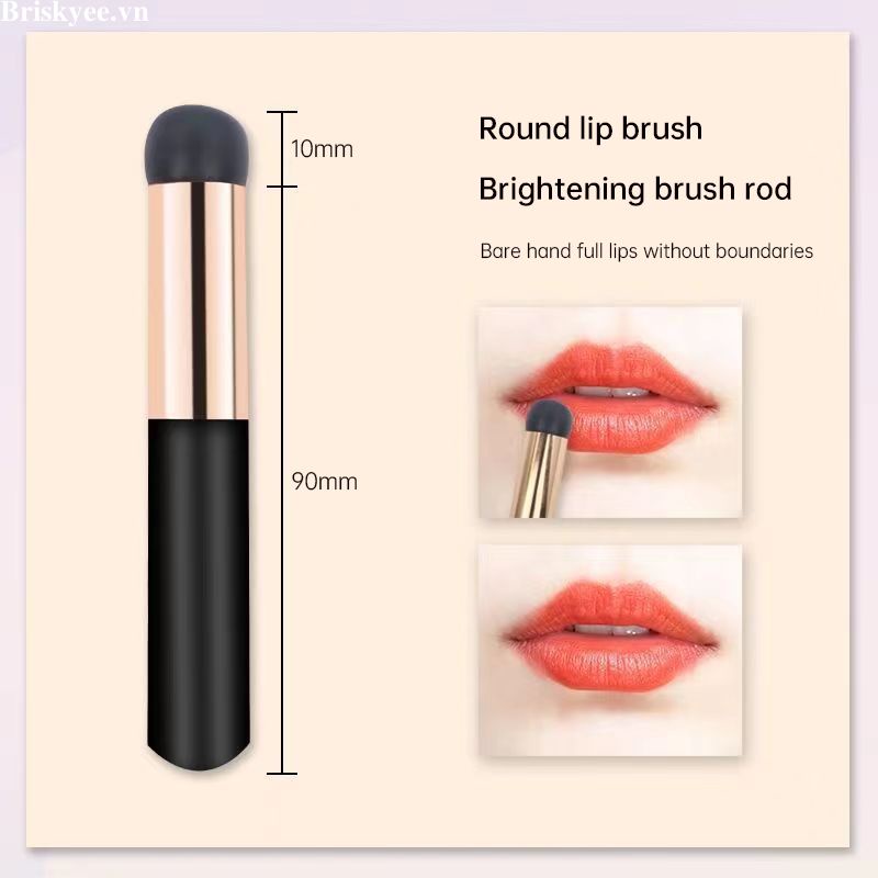 🎶Cọ Tô Son Môi Đầu Tròn Bằng Silicone Đàn Hồi Không Nhòe