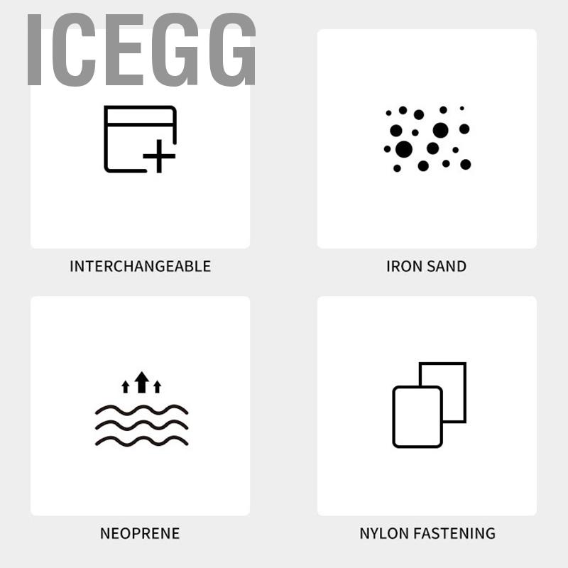 Icegg 1 Pair Ankle Weights Strength Training Weight Bearing Adjustable Wrist Sandbag Running Walking