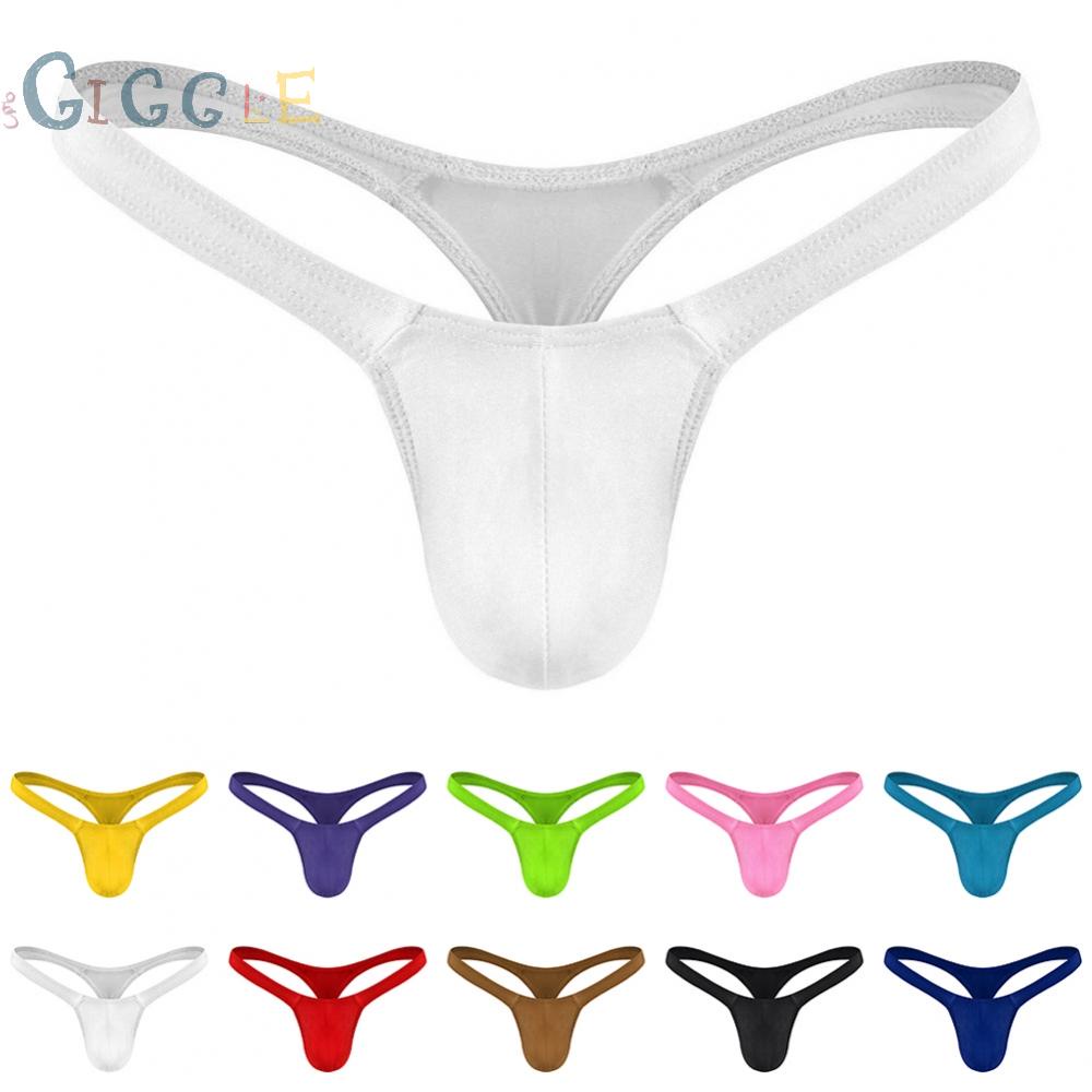Mens Underwear G String Lightweight Low-rise Polyester Sexy Bikini Slimming