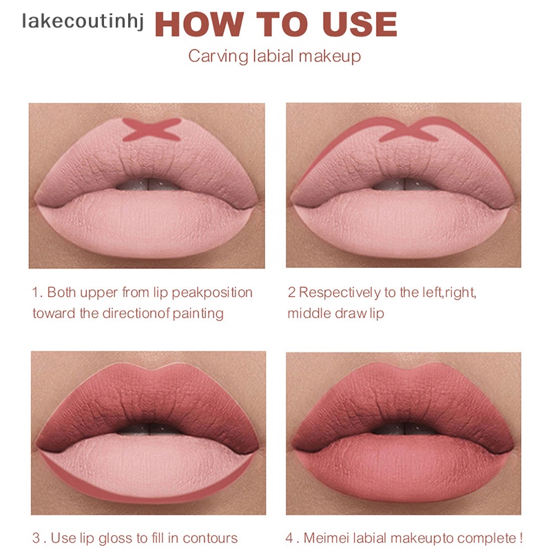 Lu Bút Chì Kẻ Viền Môi Lì Màu Gợi Cảm Chống Nước Lâu Trôi Không Dính Cốc