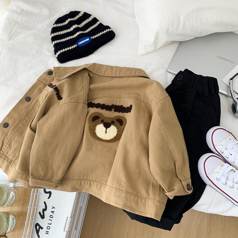 Áo Khoác Mùa Thu Bằng cotton Tinh Khiết Phong Cách Mới Dễ Phối Đồ Cho Bé Trai