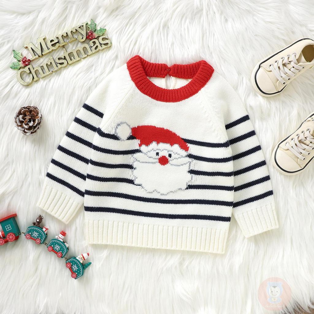 Laa6-áo sweater Dệt Kim Tay Dài Ấm Áp Cho Bé