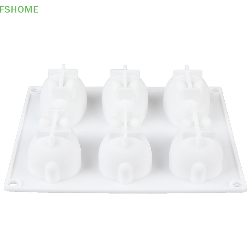 Khuôn silicone Làm Bánh Hình Thỏ 3d 6 Kiểu