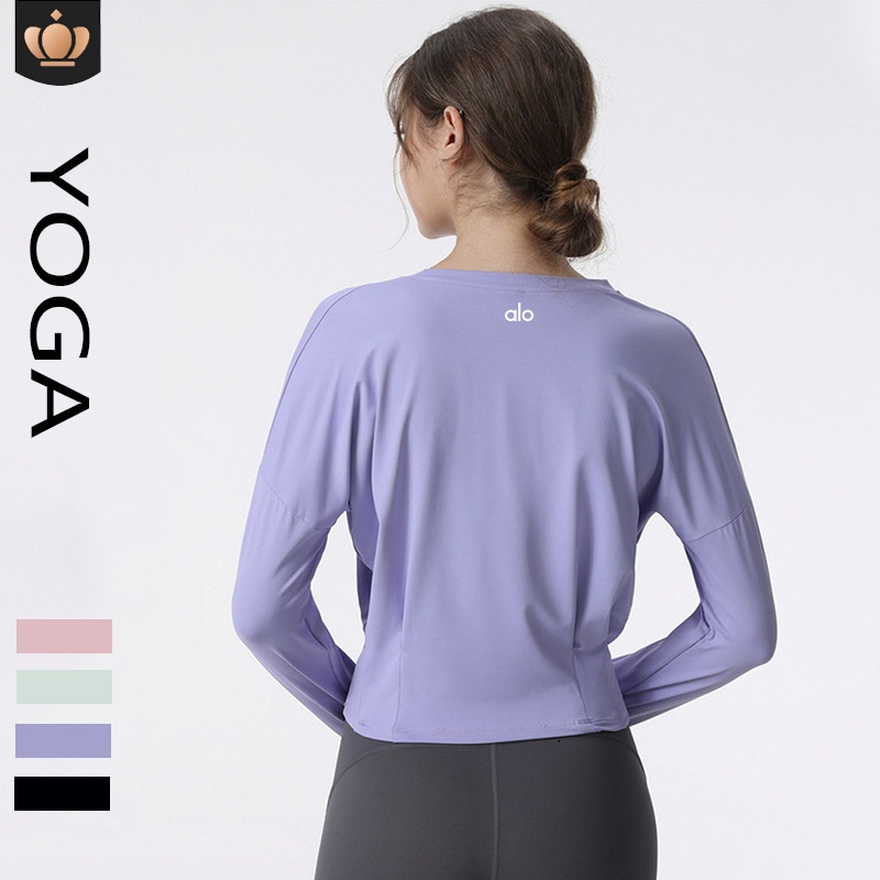 Aloyoga Áo Thun Thể Thao Dài Tay Dáng Rộng Dễ Phối Đồ Cho Nữ