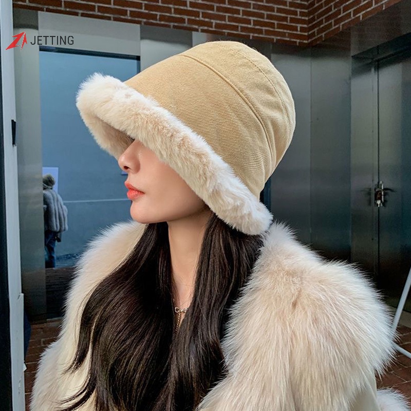 Mũ bucket Lông Xù Mềm Mại Ấm Áp Thời Trang Thu Đông 2023 Cho Nữ