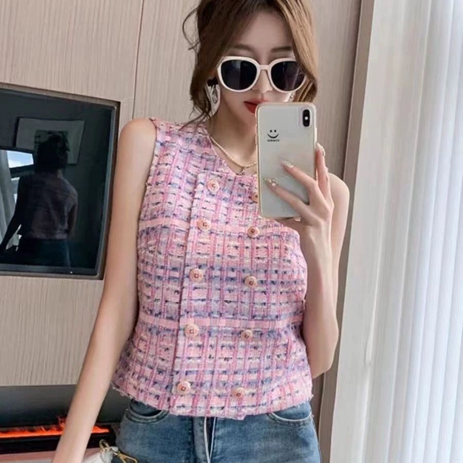 Áo Kiểu Không Tay Màu Sắc Tươi Sáng Thời Trang Cho Nữ