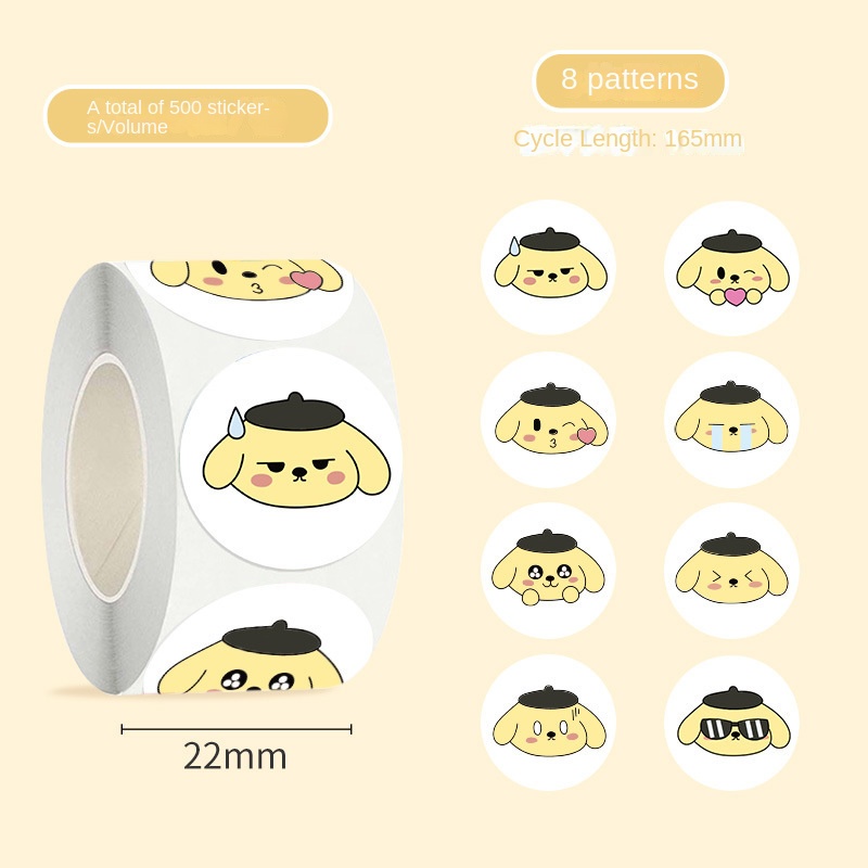 Sticker Dán Trang Trí Cốc Hình sanrio kuromi melody cinnamoroll Dễ Thương