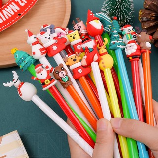 Kawaii bút bi mực đen ngòi 0.5mm họa tiết cây thông giáng sinh / tuần lộc / ông già noel / tuần lộc dễ thương