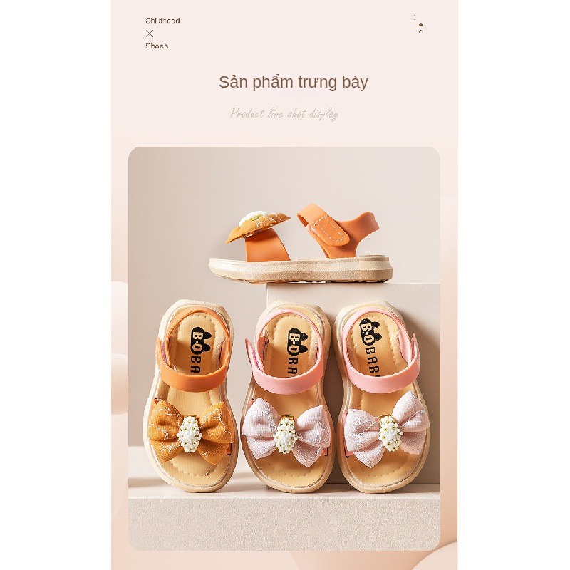 Giày Sandal Công Chúa Đế Mềm Dễ Phối Đồ Thời Trang Mùa Hè Cho Bé Gái
