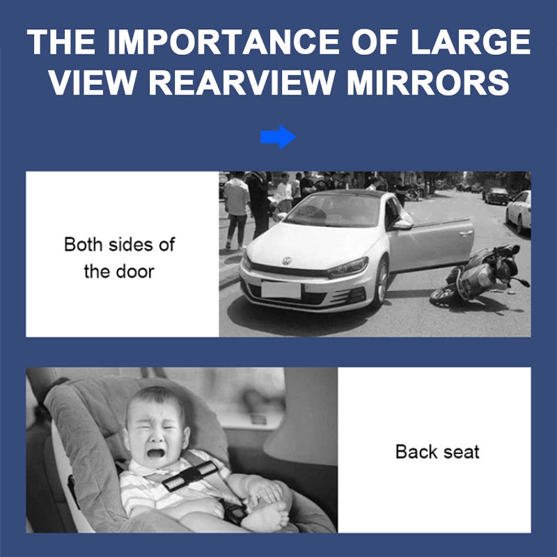 Gương chiếu hậu SEAMETAL Gương Chiếu Hậu Xe Hơi seametal car Tăng Chiều Cao Và Chiều Dài Rộng