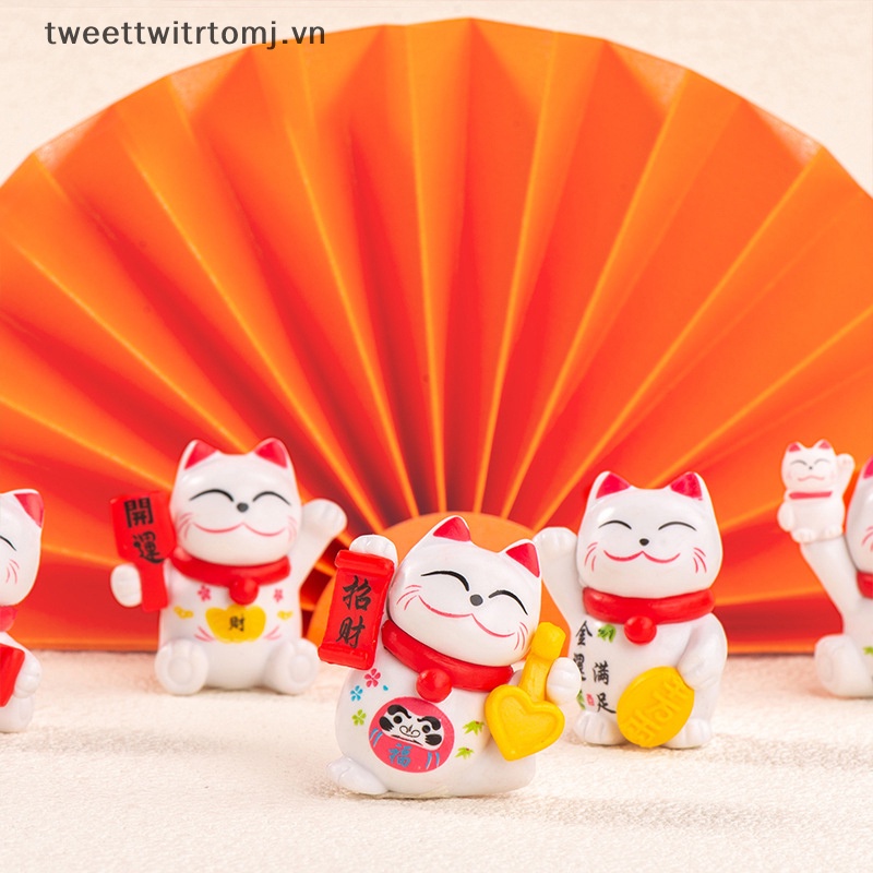 Mô Hình Mèo May Mắn mini Trang Trí Nhà Cửa vn