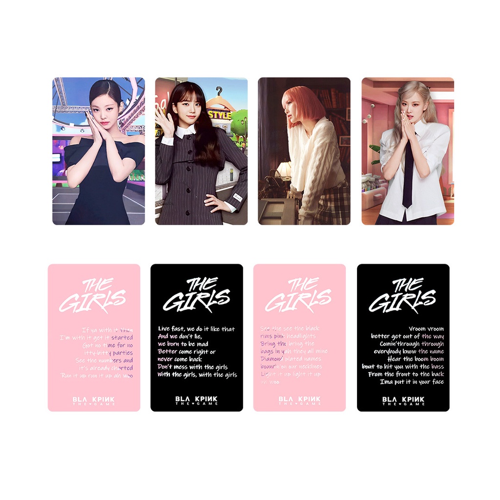 Bộ Sưu Tập Thẻ Bài Nhóm Nhạc blackpink Phiên Bản ost rose lisa jennie jisoo