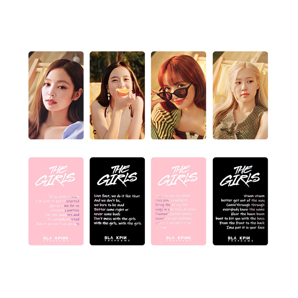 Set 4 Tấm Ảnh Thẻ lomo card Nhóm Nhạc blackpink