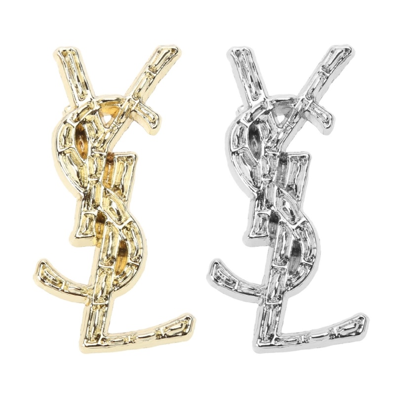 Ghim Cài Áo Kim Loại Hình Chữ s l y Màu Vàng Kim Loại vintage Thời Trang Cho Nữ