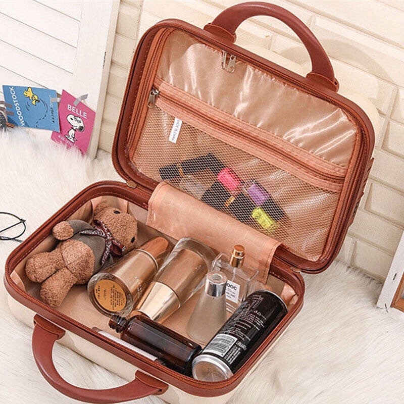 Túi đựng mỹ phẩm có khoá hoa tiết dễ thương mã T23 - Hương Dung Store